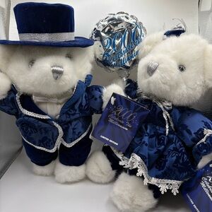 Walmart 2000 Millennium Special Edition 2 Boy Girl Bear Plush Capozzi Design 9"